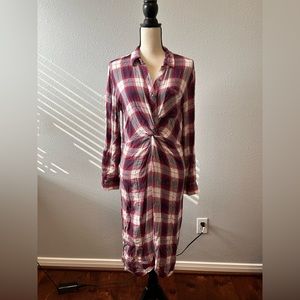 Plaid Button Up Dress